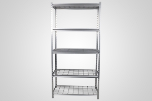 Silvery gray mesh rack